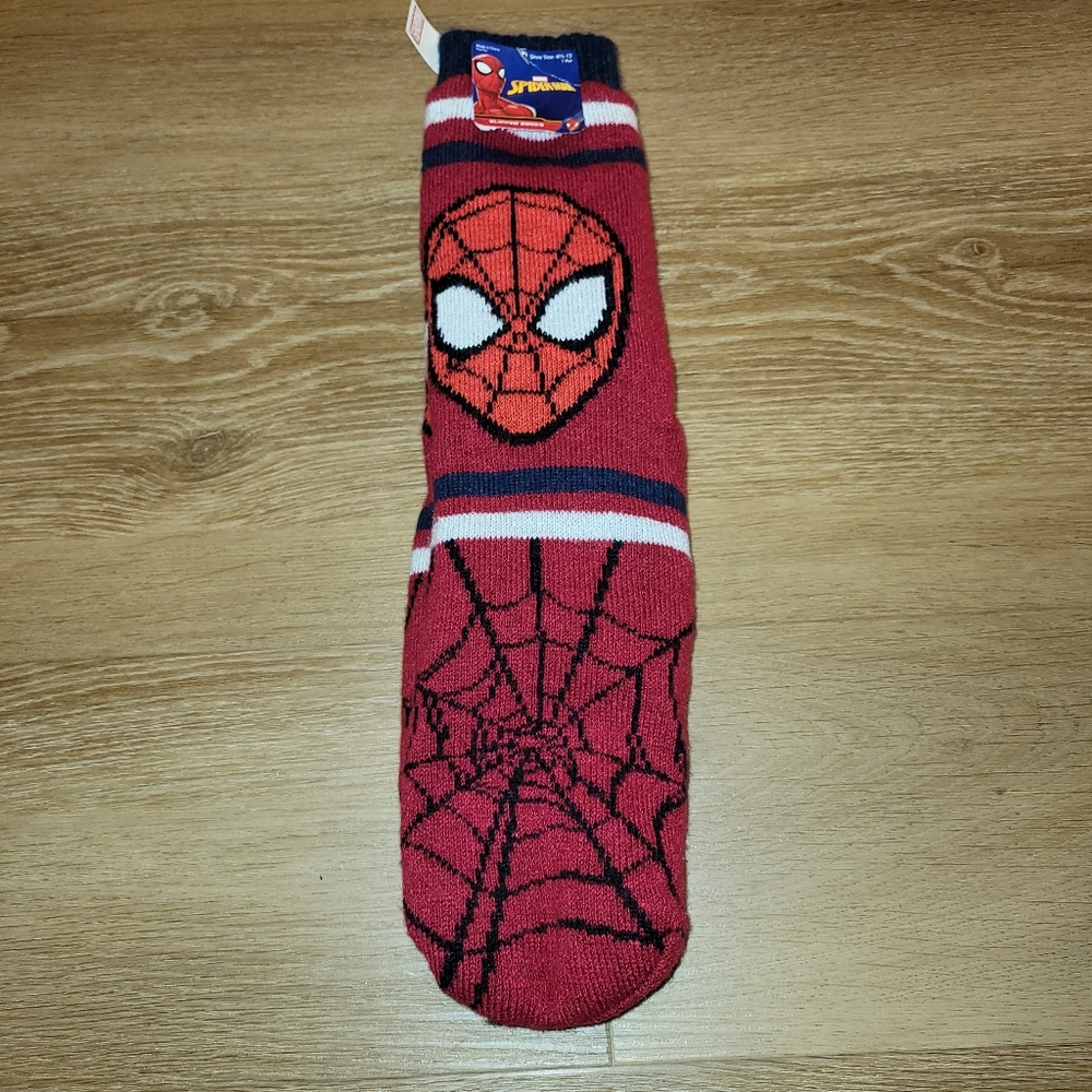 Spider Man Slipper Socks Men's Size 6 1/2 - 12 New